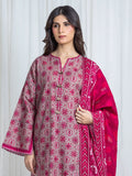 Edenrobe Allure Rose Khaddar 3-Piece Suit | EWU6A3-37067-3P