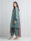Edenrobe Allure Green Lawn 3-Piece Suit | EWU6A1-36865-3P