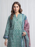 Edenrobe Allure Green Lawn 3-Piece Suit | EWU6A1-36865-3P