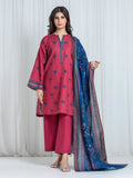 Edenrobe Allure Coral Khaddar 3-Piece Suit | EWU6A3-37047-3P