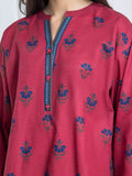 Edenrobe Allure Coral Khaddar 3-Piece Suit | EWU6A3-37047-3P