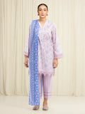 Edenrobe Allure Lavender Lawn 3-Piece Suit | EWU6A1-36697-3P