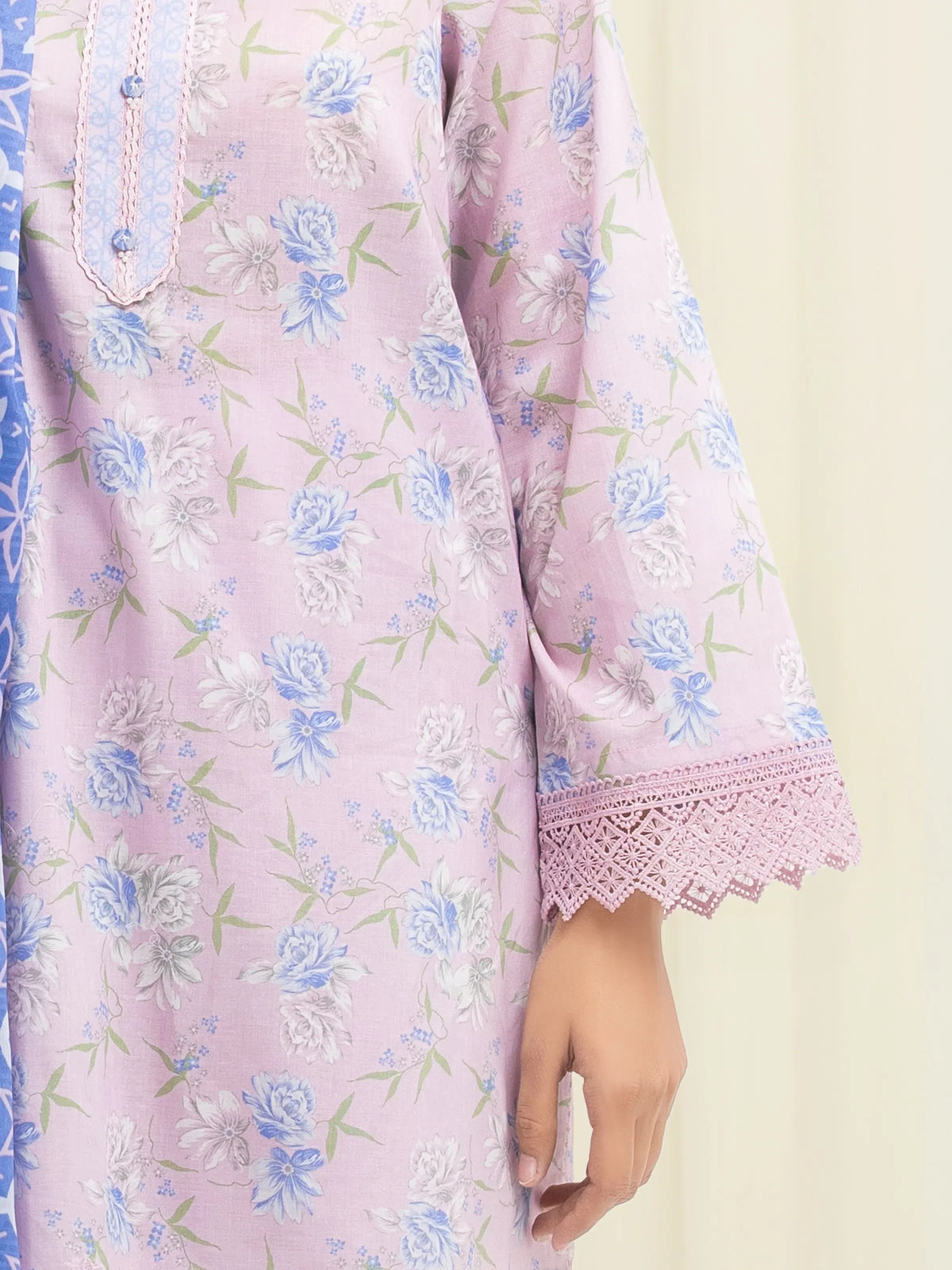 Edenrobe Allure Lavender Lawn 3-Piece Suit | EWU6A1-36697-3P