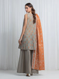 Edenrobe Allure Sage Green Lawn 3-Piece Suit | EWU6A1-36853-3P