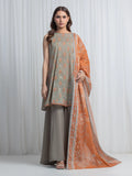 Edenrobe Allure Sage Green Lawn 3-Piece Suit | EWU6A1-36853-3P