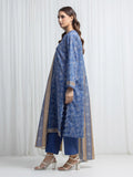 Edenrobe Allure Blue Lawn 3-Piece Suit | EWU6A1-36862-3P