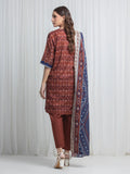 Edenrobe Allure Brown Lawn 3-Piece Suit | EWU6A1-36864-3P