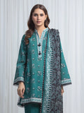 Edenrobe Allure Green Lawn 3-Piece Suit | EWU6A1-36859-3P