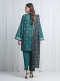 Edenrobe Allure Green Lawn 3-Piece Suit | EWU6A1-36859-3P