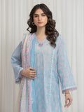 Edenrobe Allure Light Blue Lawn 3-Piece Suit | EWU6A1-36651-3P