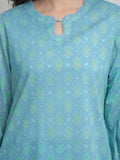 Edenrobe Allure Ice Blue Lawn 3-Piece Suit | EWU6A1-36631-3P