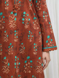 Edenrobe Allure Rust Lawn 3-Piece Suit | EWU6A1-36692-3P
