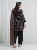 Edenrobe Allure Black Khaddar 3-Piece Suit | EWU6A3-37011-3P