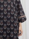Edenrobe Allure Black Khaddar 3-Piece Suit | EWU6A3-37011-3P