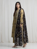 Edenrobe Allure Olive Khaddar 3-Piece Suit | EWU6A3-37036-3P