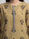 Edenrobe Allure Olive Khaddar 3-Piece Suit | EWU6A3-37036-3P