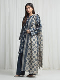 Edenrobe Allure Teal Khaddar 3-Piece Suit | EWU6A3-37006-3P
