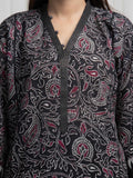 Edenrobe Allure Black Khaddar 3-Piece Suit | EWU6A3-37009-3P
