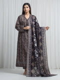Edenrobe Allure Brown Khaddar 3-Piece Suit | EWU6A3-37031-3P