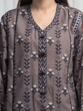 Edenrobe Allure Brown Khaddar 3-Piece Suit | EWU6A3-37031-3P