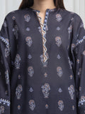 Edenrobe Allure Black Khaddar 3-Piece Suit | EWU6A3-37034-3P