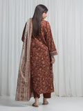 Edenrobe Allure Brown Khaddar 3-Piece Suit | EWU6A3-37005-3P