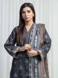 Edenrobe Allure Charcoal Khaddar 3-Piece Suit | EWU6A3-37030-3P