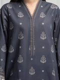 Edenrobe Allure Charcoal Khaddar 3-Piece Suit | EWU6A3-37030-3P