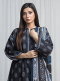 Edenrobe Allure Black Khaddar 3-Piece Suit | EWU6A3-37028-3P