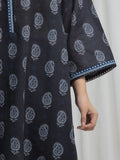 Edenrobe Allure Black Khaddar 3-Piece Suit | EWU6A3-37028-3P
