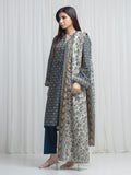 Edenrobe Allure Teal Khaddar 3-Piece Suit | EWU6A3-37010-3P