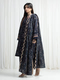 Edenrobe Allure Navy Khaddar 3-Piece Suit | EWU6A3-37007-3P