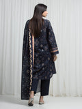 Edenrobe Allure Navy Khaddar 3-Piece Suit | EWU6A3-37007-3P