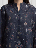 Edenrobe Allure Navy Khaddar 3-Piece Suit | EWU6A3-37007-3P