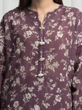Edenrobe Allure Brown Khaddar 3-Piece Suit | EWU6A3-37001-3P