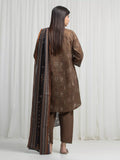 Edenrobe Allure Olive Khaddar 3-Piece Suit | EWU6A3-37003-3P