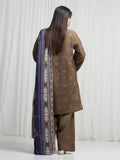 Edenrobe Allure Olive Khaddar 3-Piece Suit | EWU6A3-37029-3P