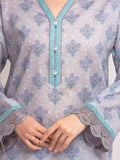 Edenrobe Allure Grey Lawn 3-Piece Suit | EWU6A1-36610-3P