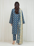 Edenrobe Allure Blue Lawn 3-Piece Suit | EWU6A1-36768-3P