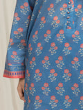 Edenrobe Allure Blue Lawn 3-Piece Suit | EWU6A1-36756-3P