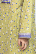 Edenrobe Allure Green Lawn 3-Piece Suit | EWU6A1-36753-3P