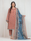Edenrobe Allure Coral Lawn 3-Piece Suit | EWU6A1-36766-3P