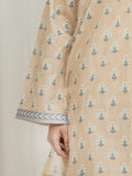 Edenrobe Allure Beige Lawn 3-Piece Suit | EWU6A1-36751-3P