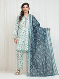 Edenrobe Allure Grey Lawn 3-Piece Suit | EWU6A1-36750-3P