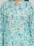 Edenrobe Allure Green Lawn 3-Piece Suit | EWU6A1-36674-3P