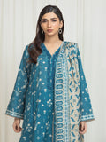 Edenrobe Allure Turquoise Lawn 3-Piece Suit | EWU6A1-36673-3P