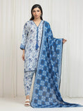 Edenrobe Allure Ink Blue Lawn 3-Piece Suit | EWU6A1-36755-3P