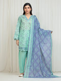 Edenrobe Allure Mint Green Lawn 3-Piece Suit | EWU6A1-36667-3P