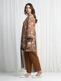 Edenrobe Allure Bronze Khaddar 3-Piece Suit | EWU6A3-37025-3P