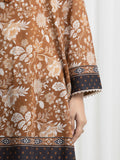 Edenrobe Allure Bronze Khaddar 3-Piece Suit | EWU6A3-37025-3P